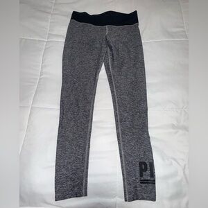 PINK Victoria's Secret Gray Leggings with Black Waistband